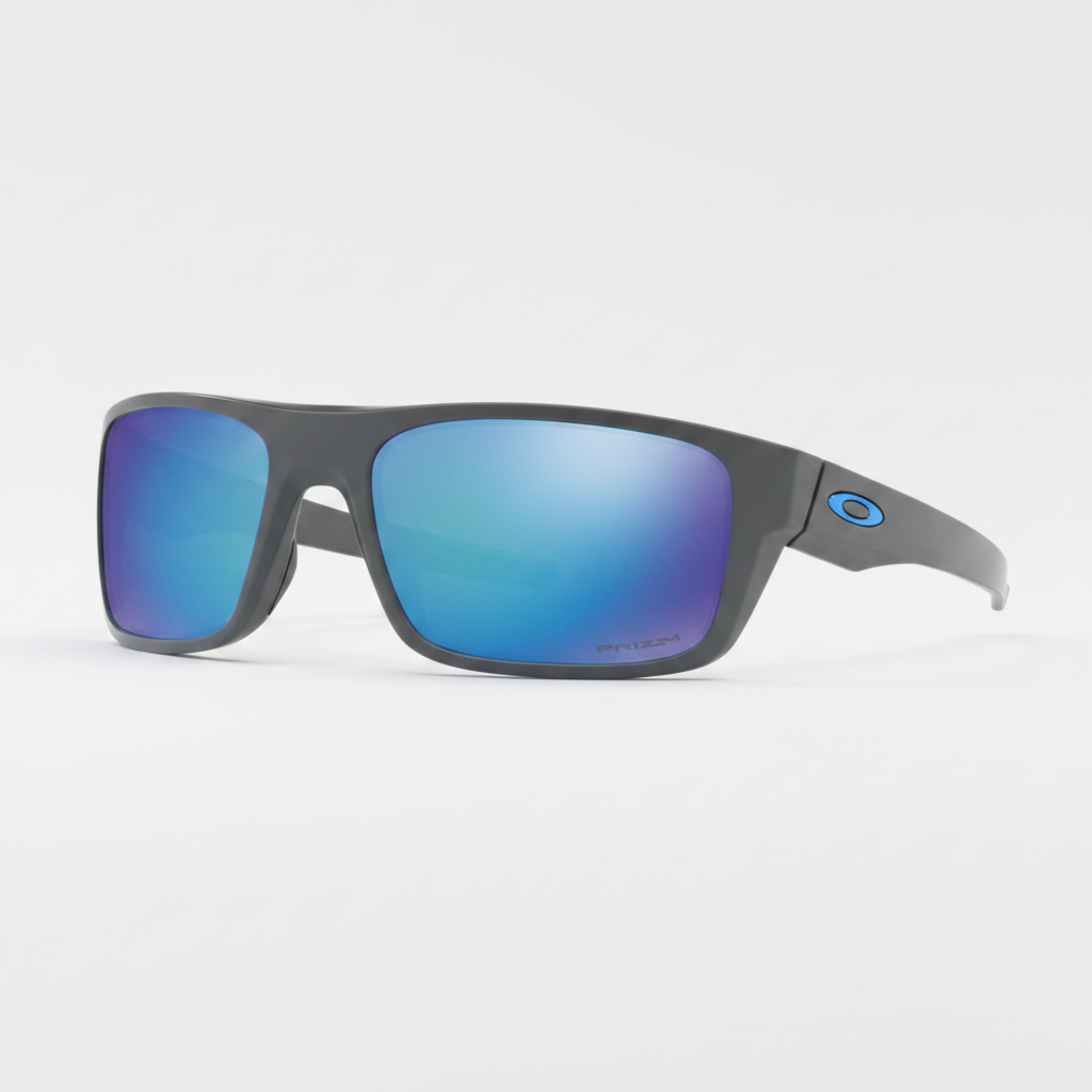 Oakley Polarized Drop Point Sunglasses - Matte Dark Grey/Prizm Sapphire Polarized — main view