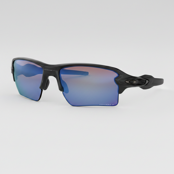Oakley Polarized Flak 2.0 XL Prizm Deep Water Sunglasses - Matte Black/Prizm Deep Water Polarized — main view