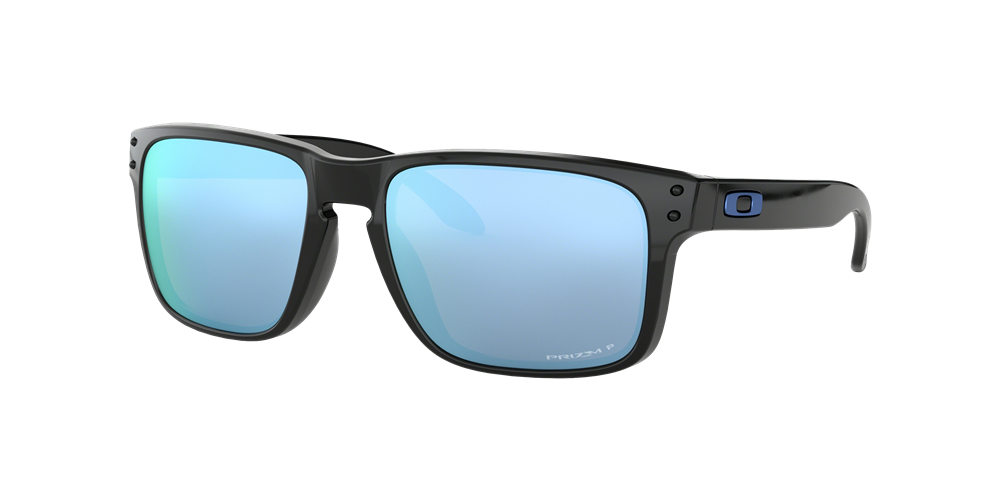 Oakley Polarized Holbrook Sunglasses - Polished Black/Prizm Deep Water Polarized — main view