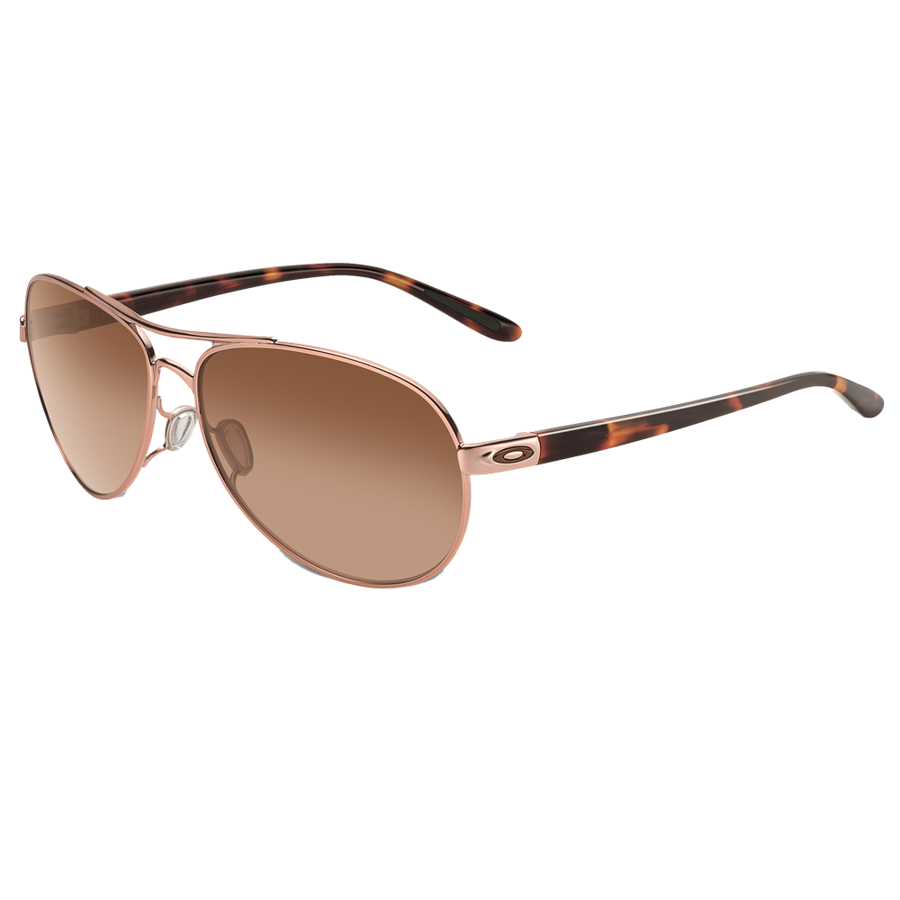 Oakley Womens Feedback Sunglasses - Rose Gold/VR50 Brown Gradient — main view