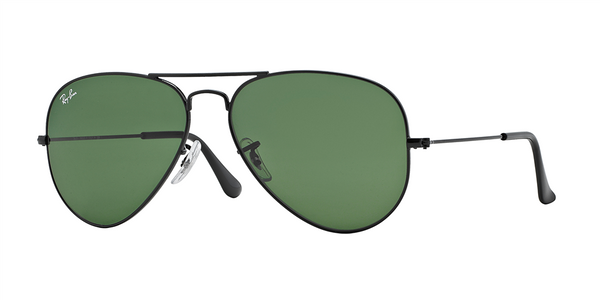 Ray-Ban RB3025 Aviator Classic Sunglasses - Black/Green Classic G-15 — main view