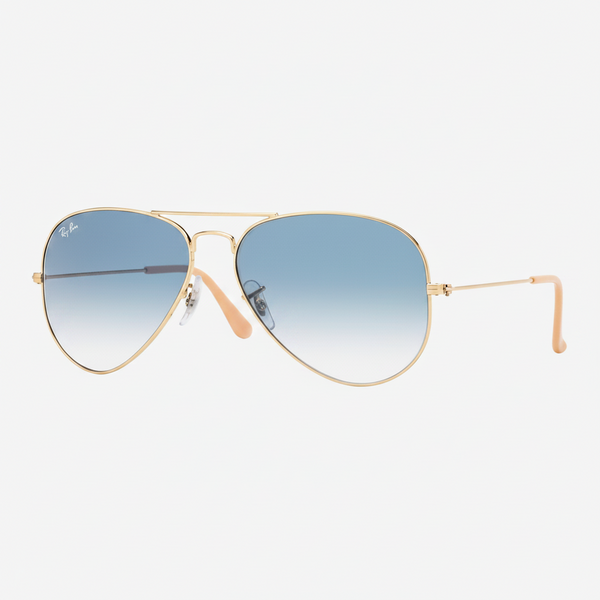 Ray-Ban RB3025 Aviator Gradient Sunglasses - Gold/Light Blue Gradient — main view