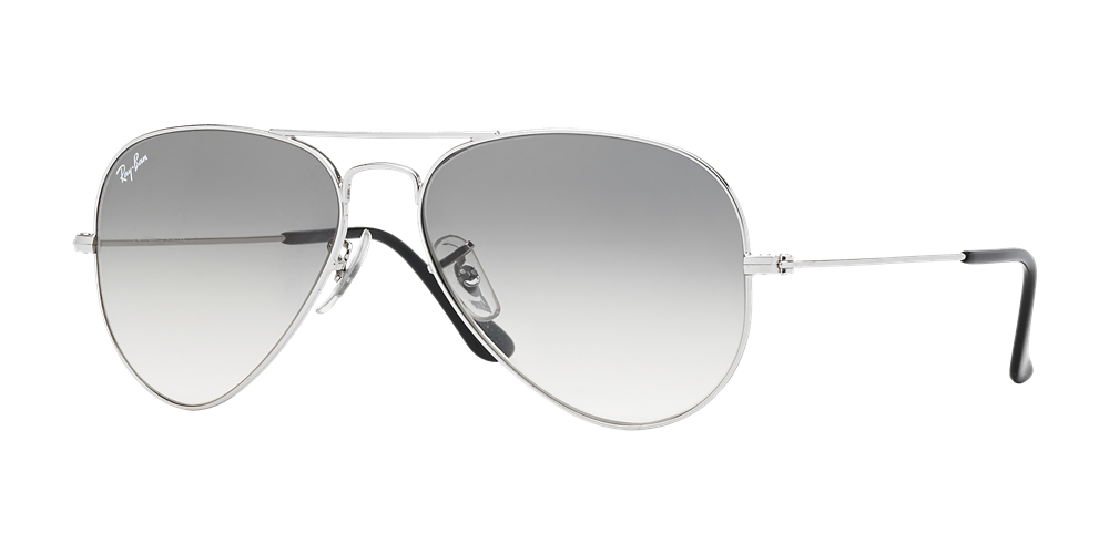Ray-Ban Aviator Gradient Sunglasses - Silver/Light Grey Gradient — main view