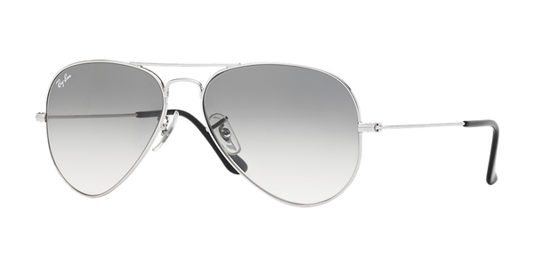 Ray-Ban Aviator Gradient Sunglasses - Silver/Light Grey Gradient — main view