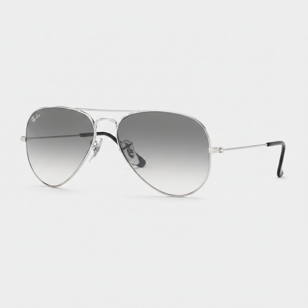 Ray-Ban Aviator Gradient Sunglasses - Silver/Light Grey Gradient — main view