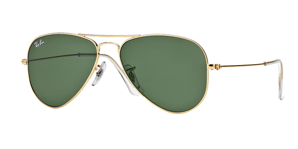 Ray-Ban Aviator Small Sunglasses - Gold/Green Classic G-15 — main view