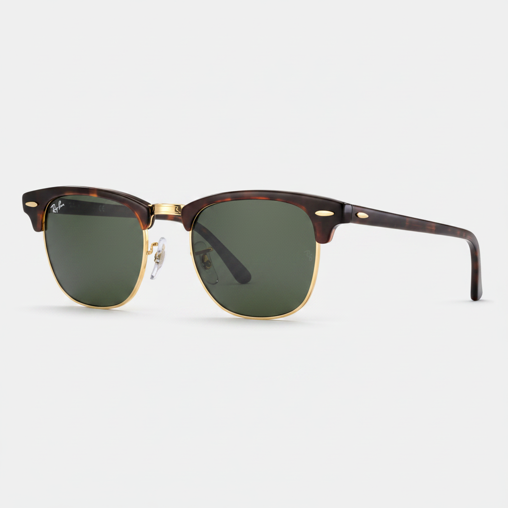 Ray-Ban RB3016 Clubmaster Classic Sunglasses - Tortoise/Green Classic G-15 — main view