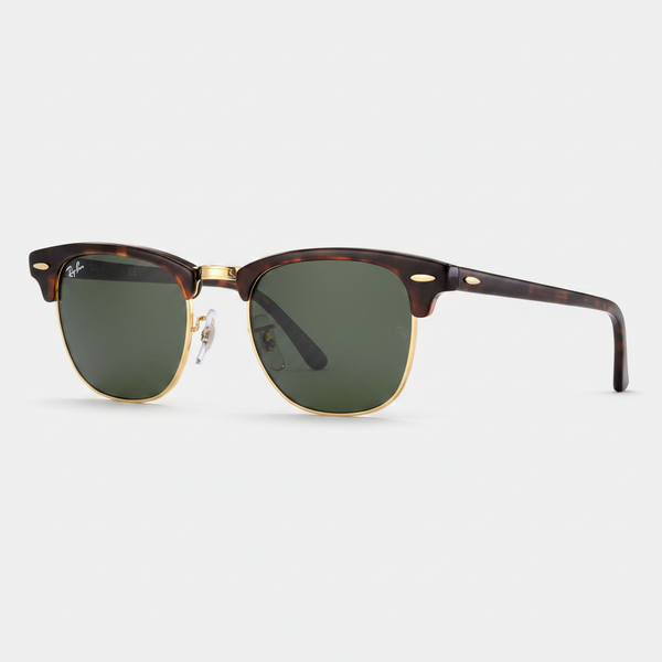 Ray-Ban RB3016 Clubmaster Classic Sunglasses - Tortoise/Green Classic G-15 — main view