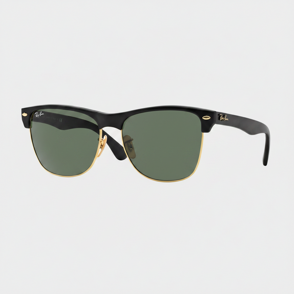 Ray-Ban Clubmaster Oversized Sunglasses - Black/Green Classic G-15 — main view