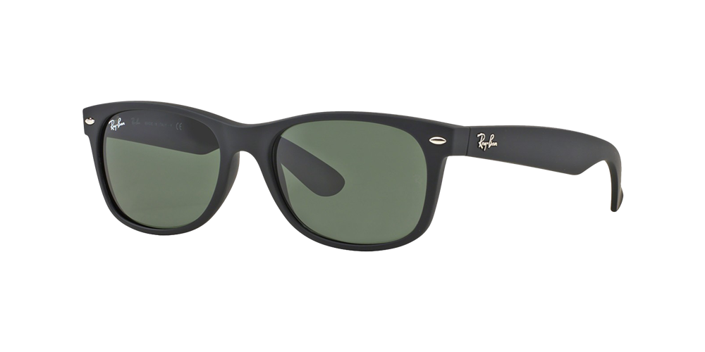 Ray-Ban RB2132 New Wayfarer Classic Sunglasses - Black/Green Classic G-15 — main view