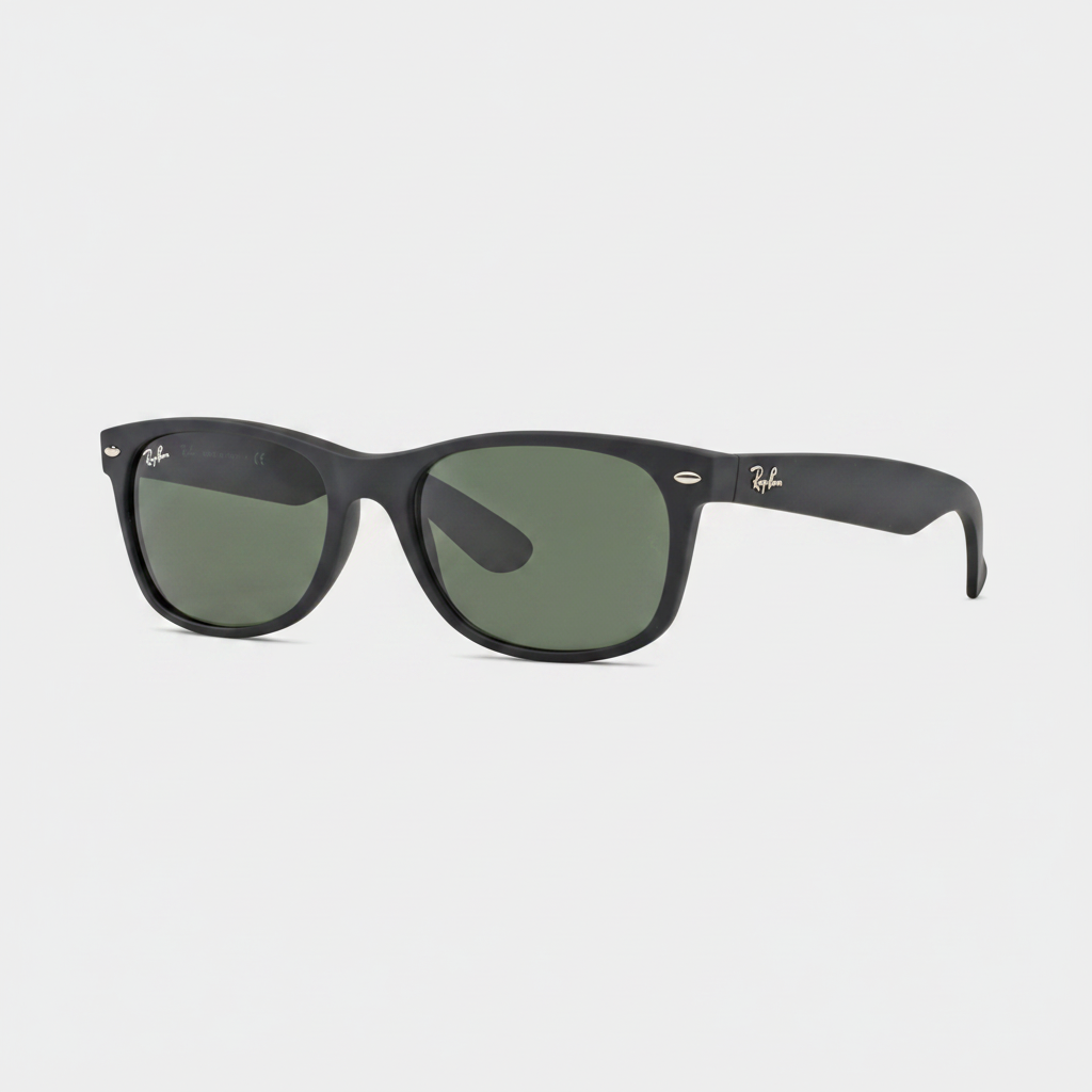 Ray-Ban RB2132 New Wayfarer Classic Sunglasses - Black/Green Classic G-15 — main view