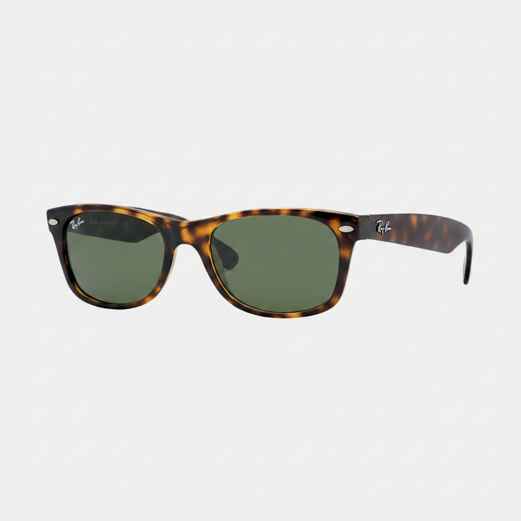 Ray-Ban RB2132 New Wayfarer Classic Sunglasses - Tortoise/Crystal Green — main view