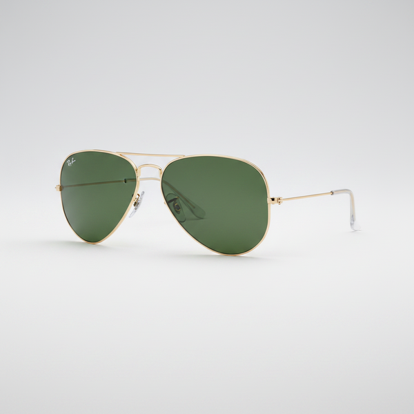 Ray-Ban RB3025 Original Aviator Sunglasses - Gold/Crystal Green — main view
