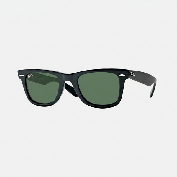Ray-Ban RB2140 Original Wayfarer Classic Sunglasses - Black/Green Classic G-15 — main view