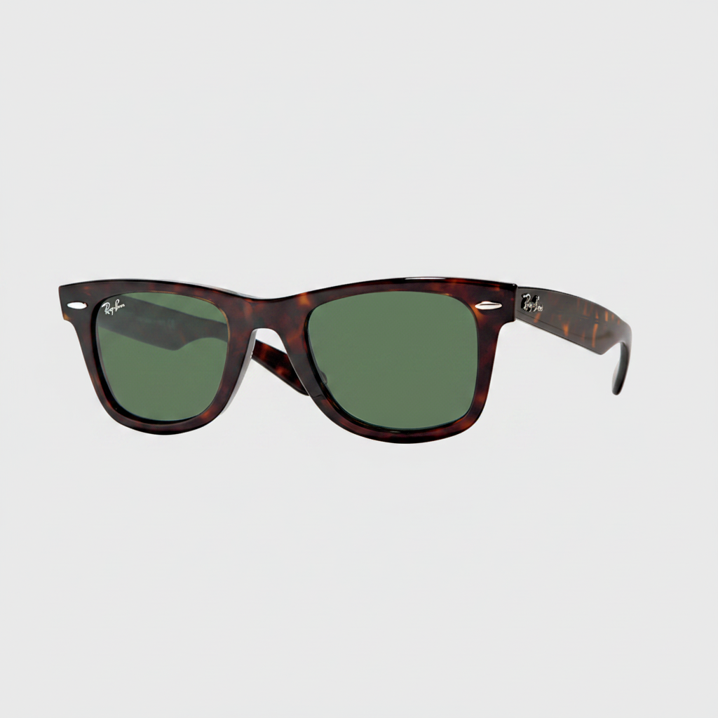 Ray-Ban RB2140 Original Wayfarer Classic Sunglasses - Tortoise/Crystal Green — main view