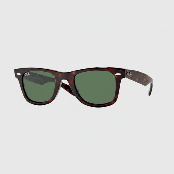 Ray-Ban RB2140 Original Wayfarer Classic Sunglasses - Tortoise/Crystal Green — main view