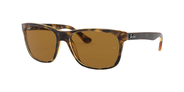 Ray-Ban RB4181 Polarized Highstreet Sunglasses - Tortoise/Polarized Brown Classic B-15 — main view
