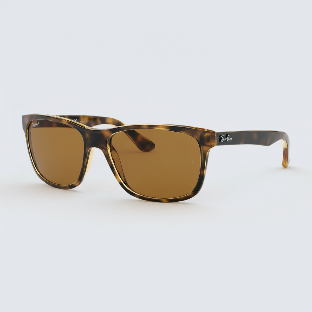 Ray-Ban RB4181 Polarized Highstreet Sunglasses - Tortoise/Polarized Brown Classic B-15 — main view