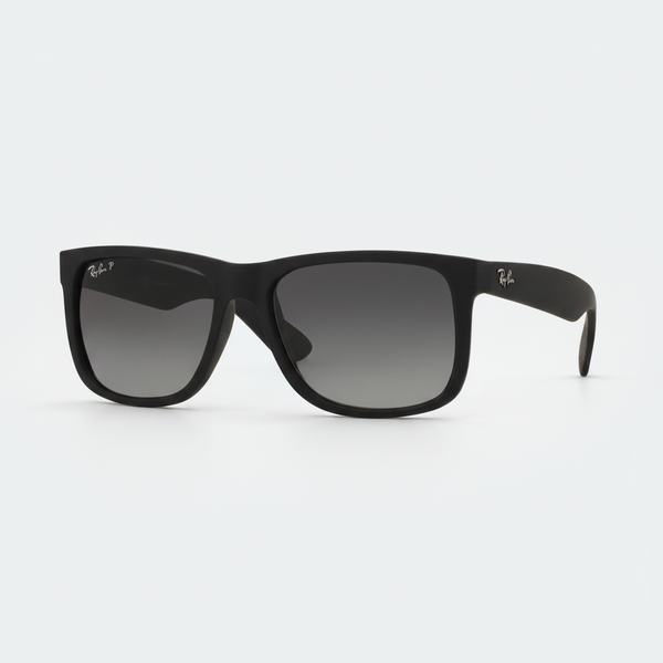 Ray-Ban RB4165 Polarized Justin Sunglasses - Black/Polarized Grey Gradient — main view