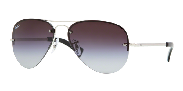 Ray-Ban Semi-Rimless Aviator Sunglasses - Silver/Grey Gradient — main view