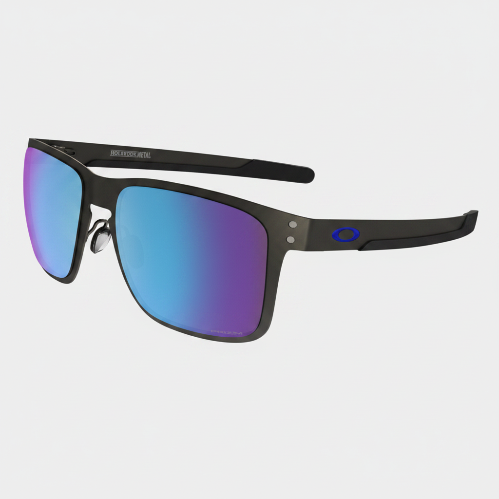 Oakley Polarized Holbrook Metal Prizm Sunglasses - Matte Gunmetal/Prizm Sapphire Polarized — main view