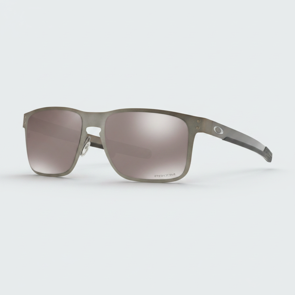 Oakley Polarized Holbrook Metal Sunglasses - Matte Gunmetal/Prizm Black Polarized — main view