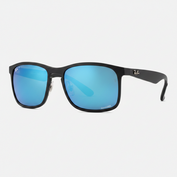 Ray-Ban Polarized Chromance Sunglasses - Black/Polarized Blue Mirror Chromance — main view