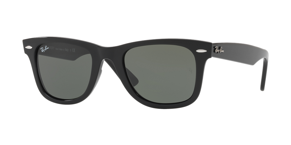 Ray-Ban Wayfarer Ease Sunglasses - Black/Green Classic G-15 — main view