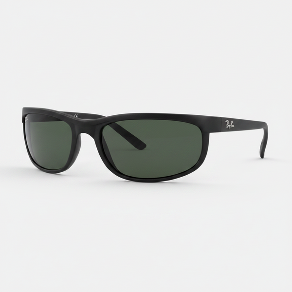 Ray-Ban Polarized Predator 2 Sunglasses - Matte Black-Black/Polarized Grey Mirror — main view