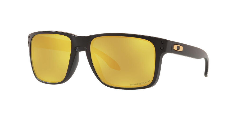 Oakley Polarized Holbrook XL Sunglasses - Matte Black/Prizm 24K Gold Polarized — main view