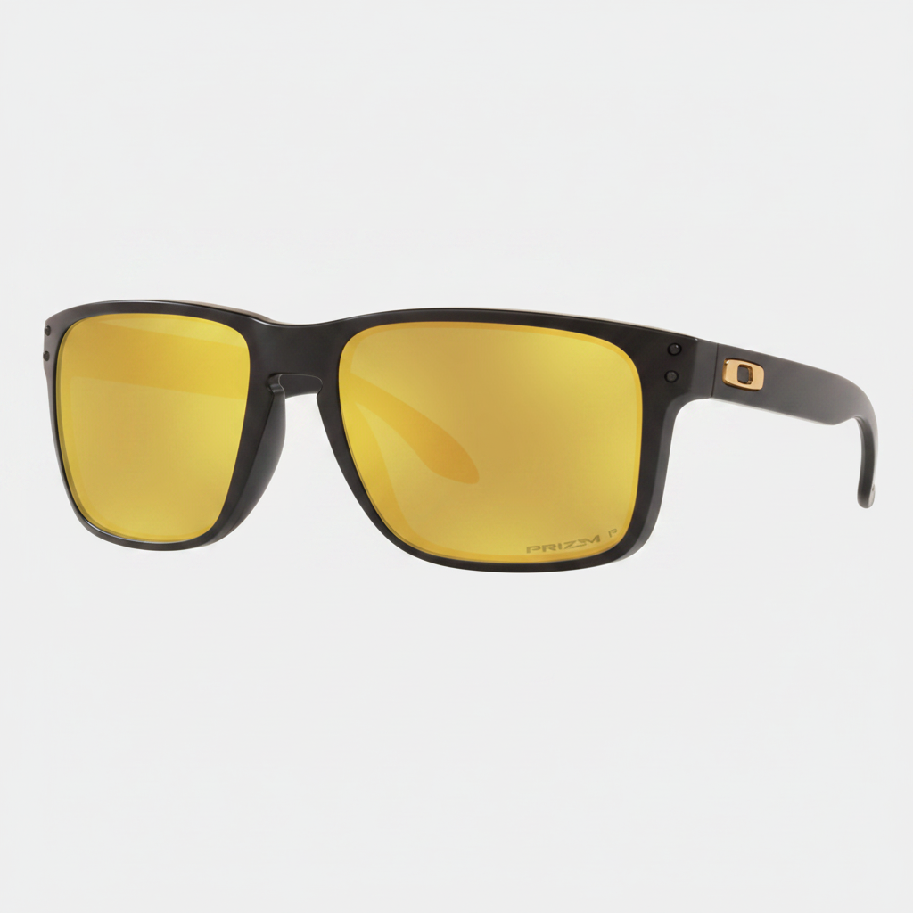 Oakley Polarized Holbrook XL Sunglasses - Matte Black/Prizm 24K Gold Polarized — main view