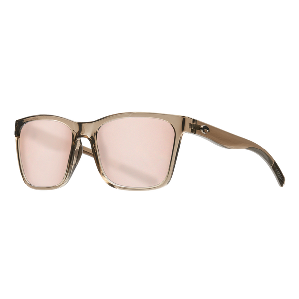 Costa Womens Panga Sunglasses - Shiny Taupe Crystal/Copper Silver Mirror 580G — main view