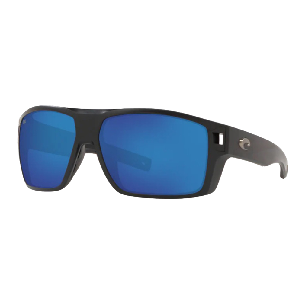Costa Diego Sunglasses - Matte Black/Blue Mirror 580G — main view