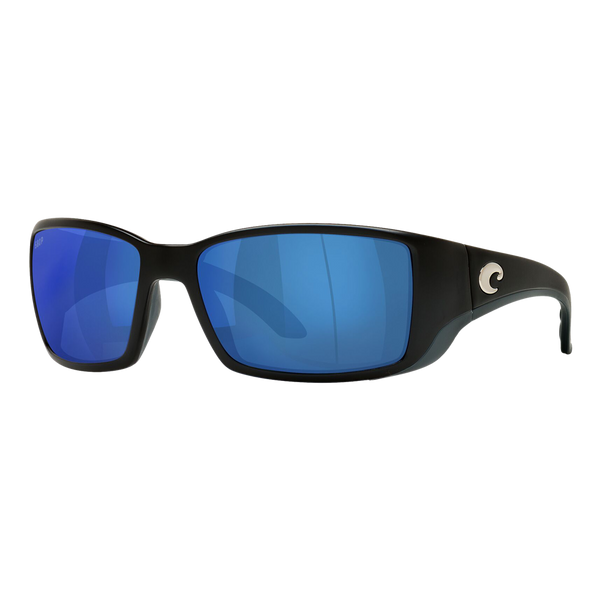 Costa Blackfin Sunglasses Matte Black/Blue Mirror 580P - Size 62 frame — main view