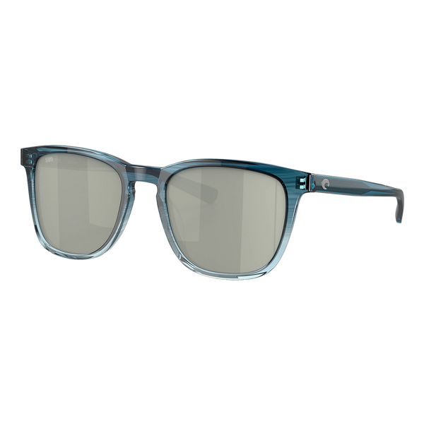 Costa Sullivan Sunglasses Shiny Deep Teal Fade/Gray Silver Mirror 580G - Size 53 frame — main view