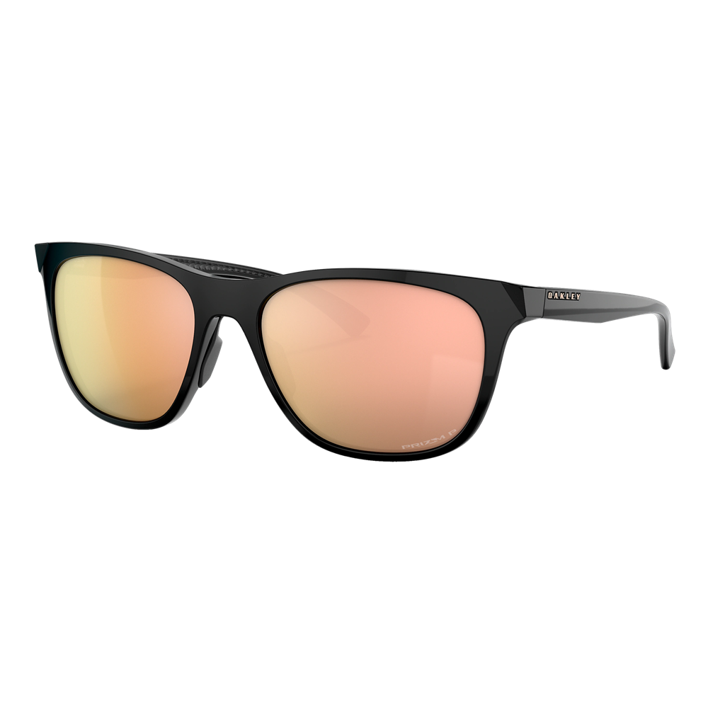 Oakley Womens Polarized Leadline Sunglasses - Polished Black/Prizm Rose Gold Polarized - Size 56 frame — main view