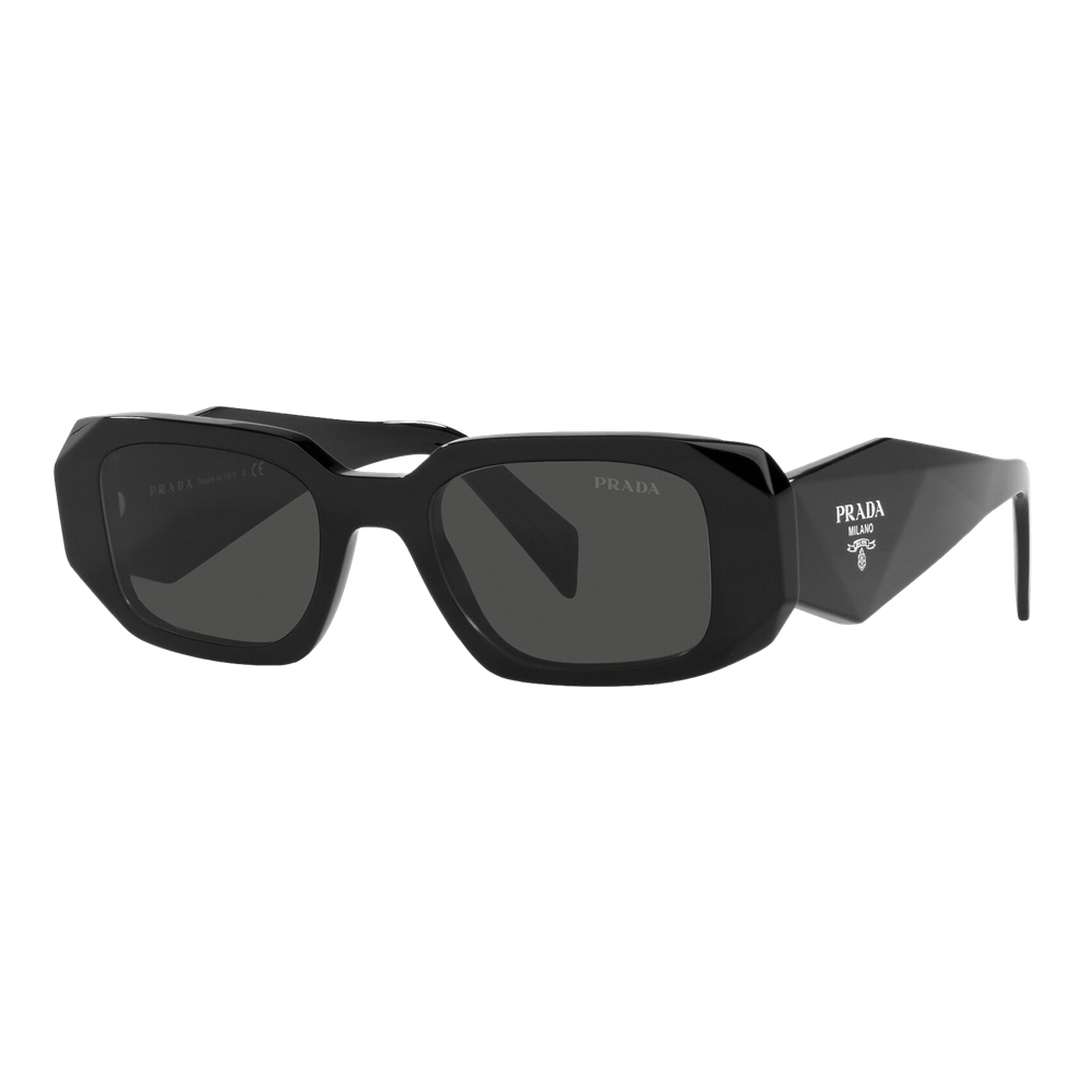 Prada Womens Symbole Sunglasses Black/Dark Grey - Size 49 Frame — main view