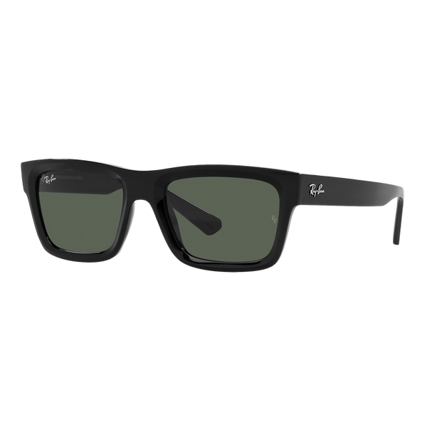 Ray-Ban Warren Bio-Based Sunglasses Black/Dark Green Classic - Size 57 Frame — main view