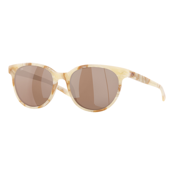 Costa Womens Isla Sunglasses - Shiny Seashell/Copper Silver Mirror 580G — main view
