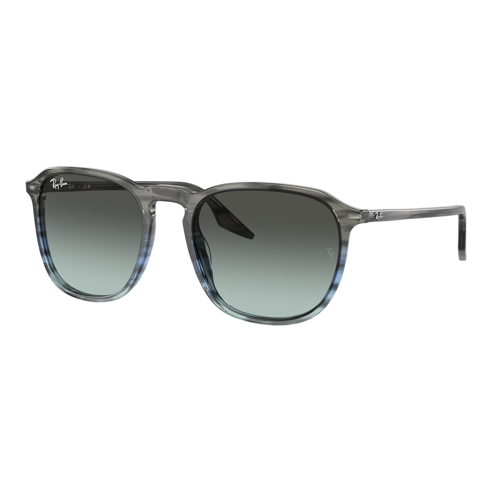 Ray-Ban RB2203 Sunglasses - Polished Striped Grey-Blue/Blue-Black Gradient — main view