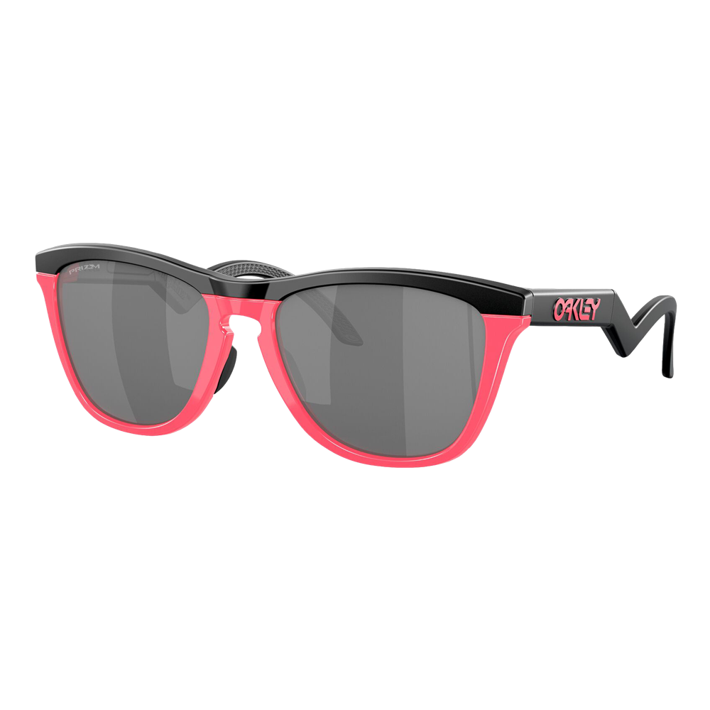 Oakley Frogskins Hybrid Sunglasses - Matte Black-Neon Pink/Prizm Black — main view