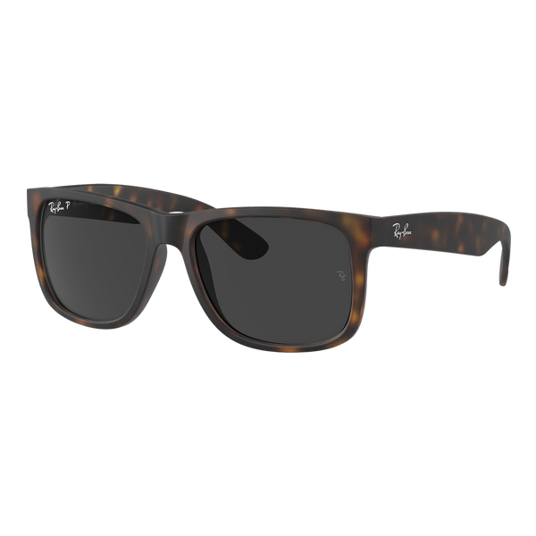Ray-Ban Polarized Justin Sunglasses Matte Havana/Polarized Dark Grey Classic - Size 54 frame — main view