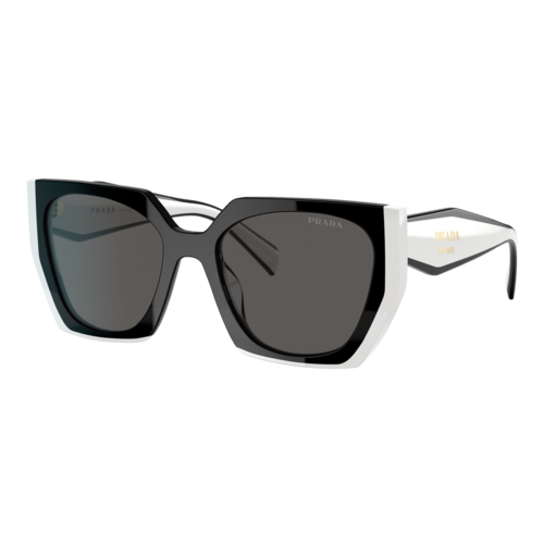 Prada Womens PR 15WS Sunglasses Black-Talc/Dark Grey — main view