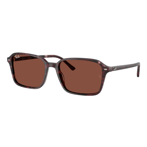 Ray-Ban Raimond Sunglasses Polished Transparent Fantasy Violet-Red/Red — main view