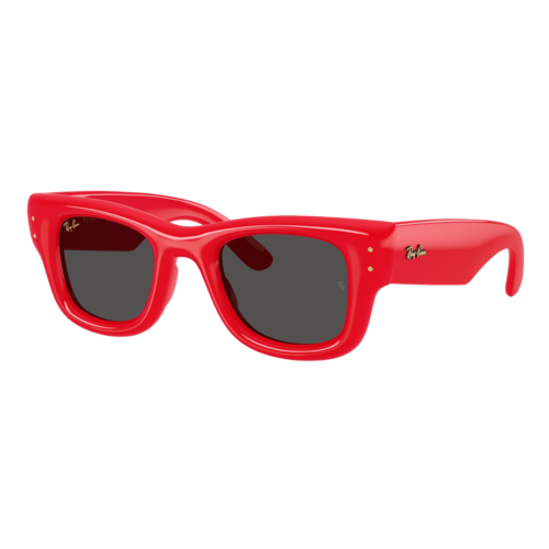 Ray-Ban Wayfarer Puffer Sunglasses Polished Red/Ultra Black — main view