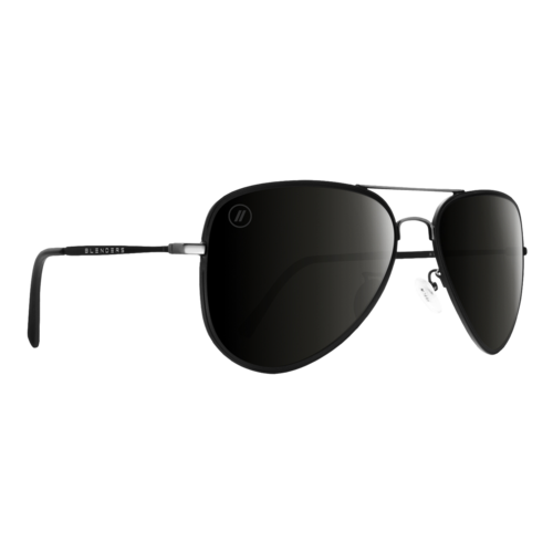 Blenders A Series Spider Jet Sunglasses Matte Black/Polarized Smoke — main view