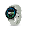 Silver Stainless Steel Bezel with Sage Gray Case and Silicone Band