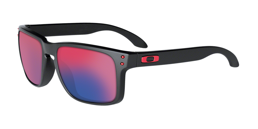 Oakley Holbrook Sunglasses - Matte Black/Positive Red Iridium — main view