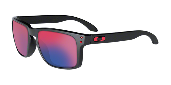 Oakley Holbrook Sunglasses - Matte Black/Positive Red Iridium — main view