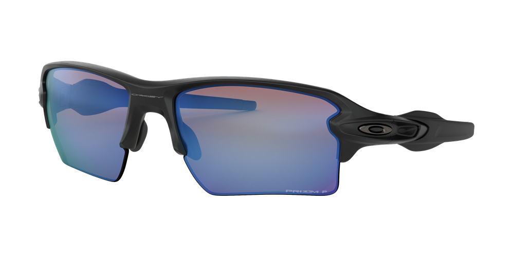 Oakley Polarized Flak 2.0 XL Prizm Deep Water Sunglasses - Matte Black/Prizm Deep Water Polarized — main view